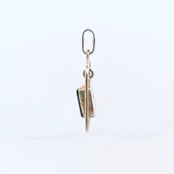 Estate 925 Sterling Silver Pendant with Colorful Dichroic Glass Art Jewelry - Picture 4 of 8